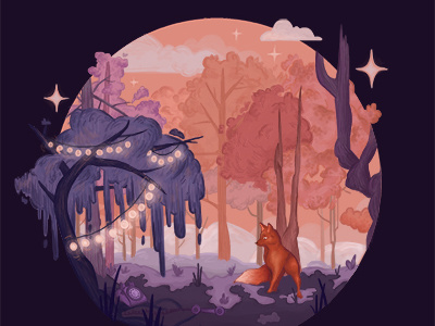 environment 01 colortheory fox illustration narrative