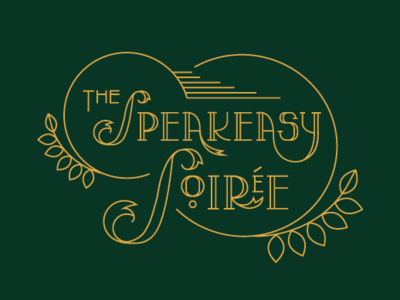 Speakeasy Soiree graphic design logo