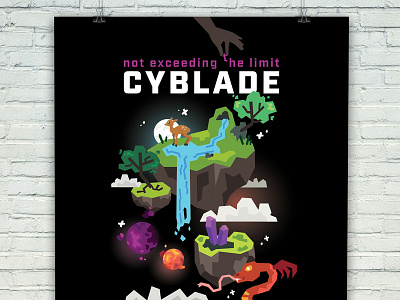 Cyblade Gig Poster design graphic design illustration