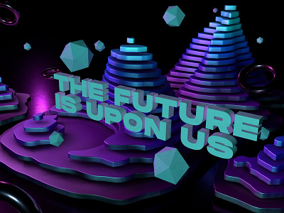 THE FUTURE 3d modeling c4d cinema 4d design graphic design illustration typography