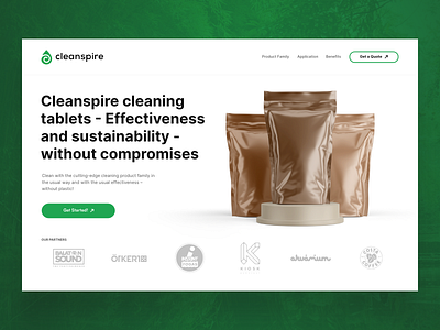 Cleanspire UI Design clean design graphic green grid hero product ui ux visual
