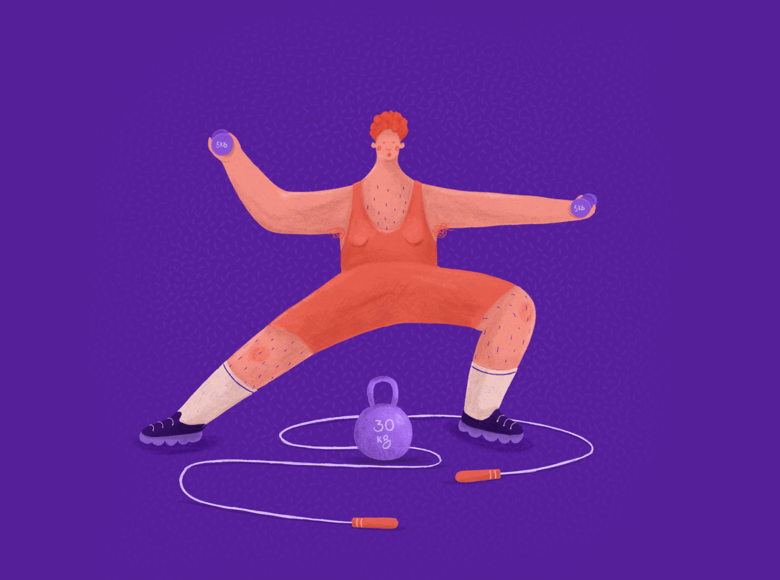 Non-frequent gym goers in 2020 be like by Milena Filipova on Dribbble