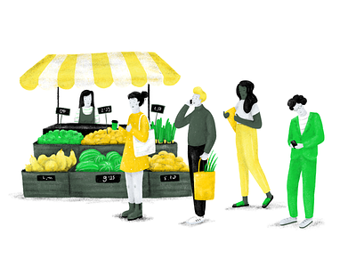 Farmers Market crowdfunding drawing ecology environment farmers market green illustration sustainability sustainable