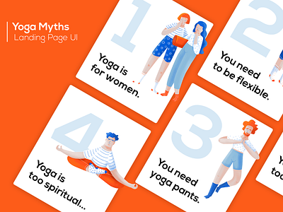 Yoga Myths illustraion landing page design landing page ui landingpage lp ui user experience yoga