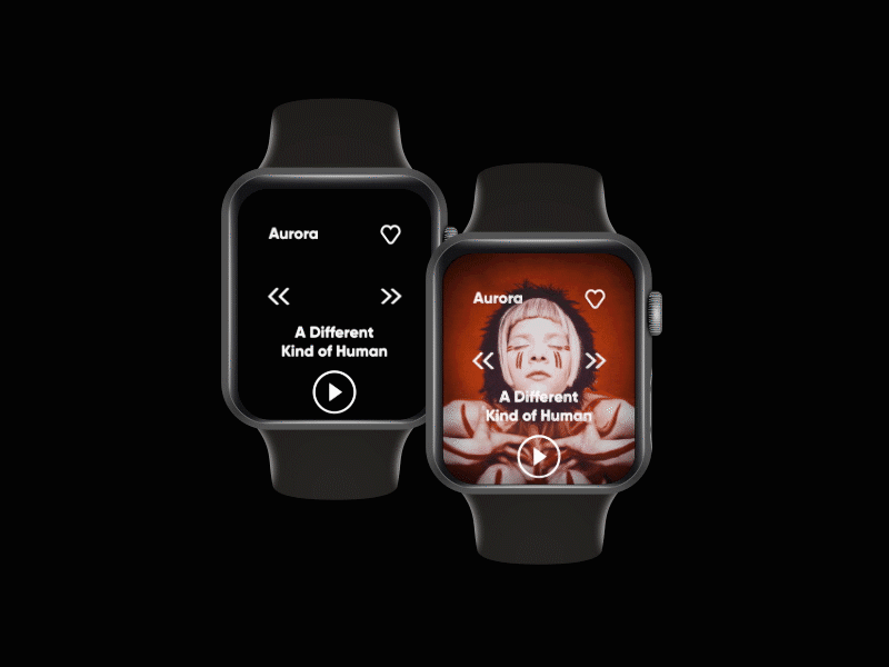 Daily UI #09 - Music Player aftereffects animation app branding dailyui design iwatch motion music music player player typography ui ux vector watch watchos