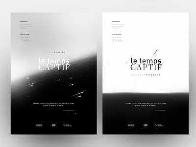 Exhibition poster "Le Temps Captif" black black white branding design diagonal exhibit exhibition exhibition design illustration logo motion ocean poster sea simple stars time typography