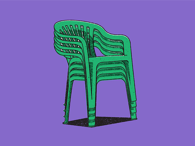 Quarantine alone chairs illustration textures