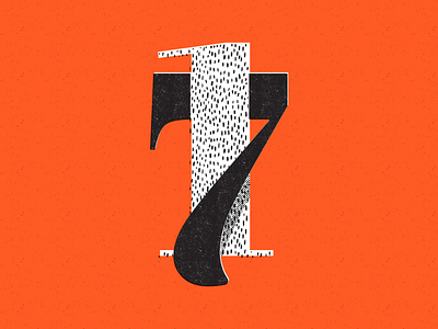 #17 lucky numbers textures typeface