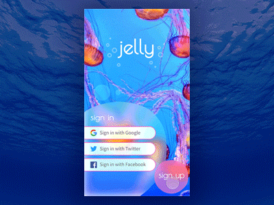 Jelly Sign In/Sign Up animation daily ui onboarding sign in sign up