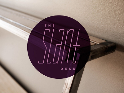 Slant Desk Lettering lettering purple type