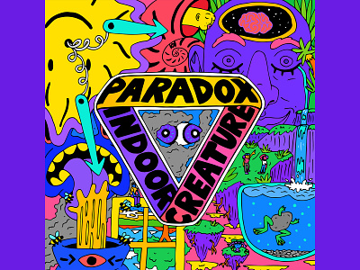 PARADOX album art art austin band color cover design fun hand drawn illustration musician paradox single artwork typography wild