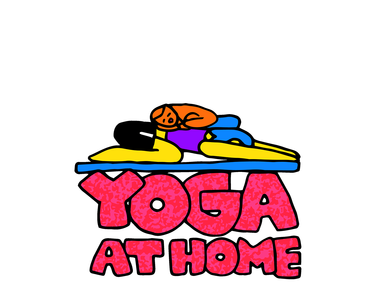 yoga at home animation art cat color commission corona coronavirus covid19 design dope fun giphy hand drawn illustration quarantine shokka stretch typography yoga