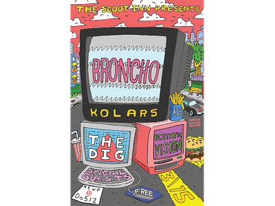 Broncho Poster art atx band design illustration layout poster