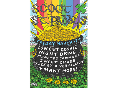 Scoot X St Paddys Poster art austin band design illustration irish poster st paddys