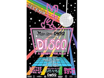 Disco Poster art austin band design illustration poster