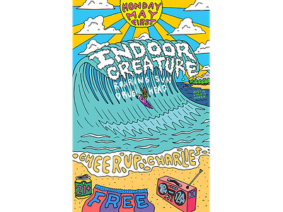 Indoor Creature Poster art austin band design illustration poster