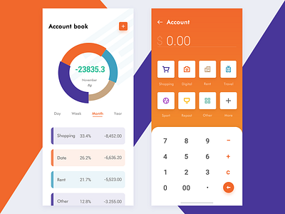 Charge to an account app design icon ui ux