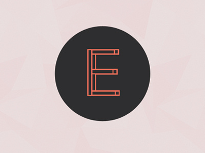 The Letter E e font identity logo