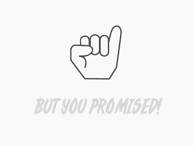 'But you promised!' logo app icon identity logo