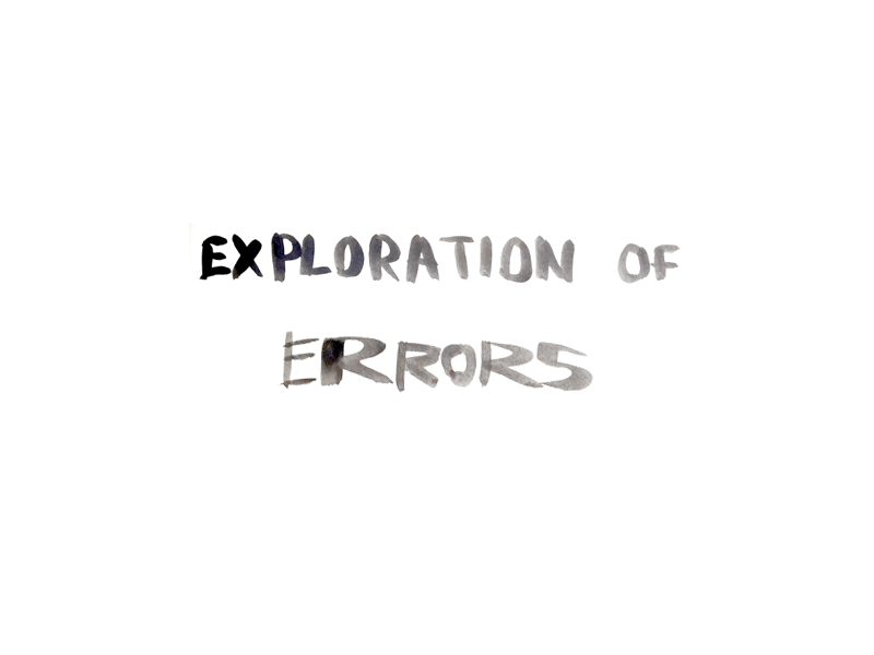 Exploration of errors black error ink type