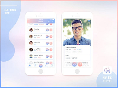 Cupple - Dating App app datting ios mobile ui