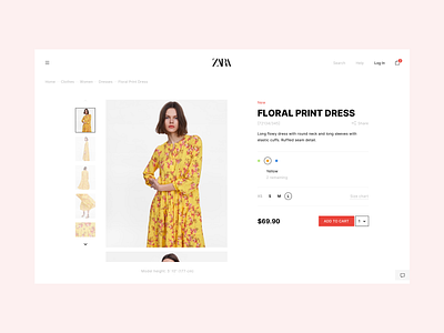 Zara Online Store Redesign dress online shop store zara