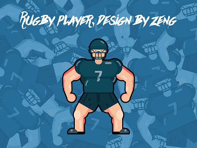 Rugby player illustration