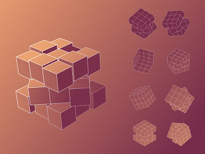 cube graphic design illustration vector