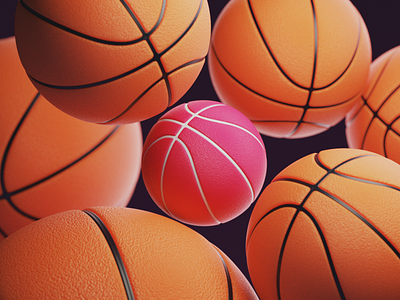 basketballs 3d background basketball basketballs blender blender3d design dribbble graphic design illustration render