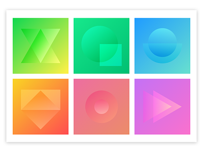 Gradient geometry background color UI 渐变 几何 背景 色彩