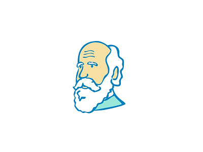 Nerdy Charles Darwin Doodle Mascot