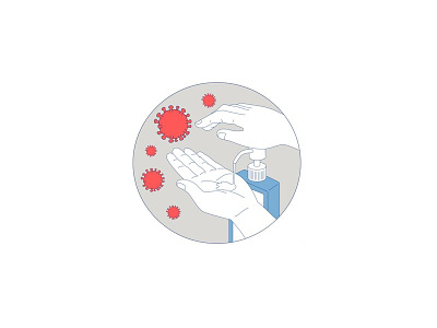 Coronavirus Hand Sanitizer Monoline Circle coronavirus disinfecting hand antiseptic hand disinfectant hand sanitiser hand sanitizer hand washing health mono line pumping