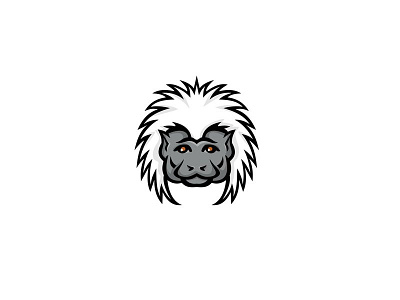 Cotton Top Tamarin Monkey Head Mascot Color