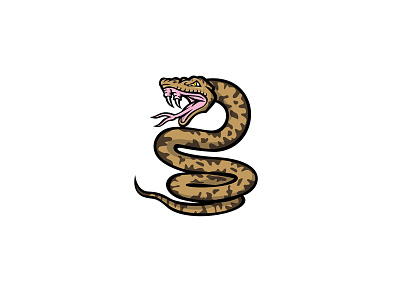 Aggressive Okinawa Habu Snake Mascot