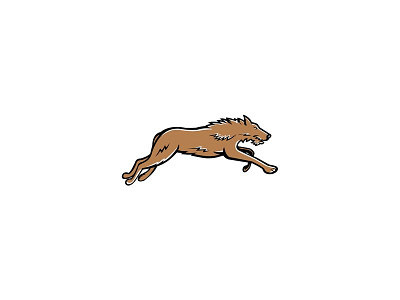 Scottish Deerhound Dog Running Mascot