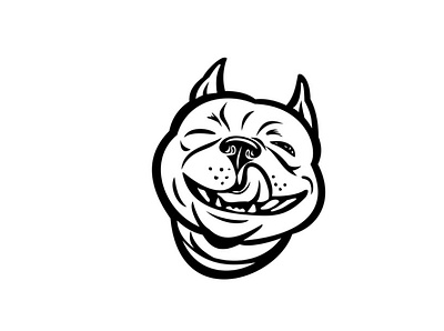 Laughing Boston Terrier Boston Bull Boston Bull Terrier Boxwood animal canid canine dog front happy head icon laughing mascot pet smiling terrier tongue tongue out