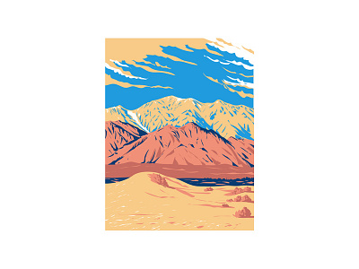 Olancha Peak on Tulare-Inyo County California WPA Poster Art