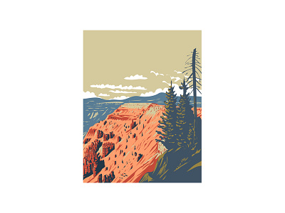 Cedar Breaks National Monument Utah USA WPA Art Poster