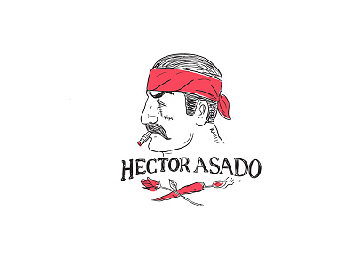 Hector Asado chili cigar drawing male mexican rose smoking