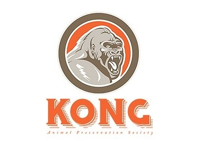 Kong Animal Preservation Logo ape gorilla great ape king kong