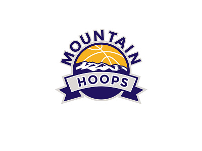 Mountain Hoops basketball logo hoops mountain mountain hoops