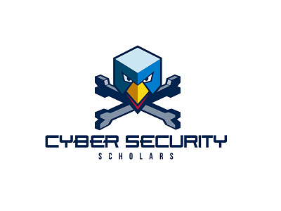 Cyber Security Scholars chicken crossbones cyber punk head hen