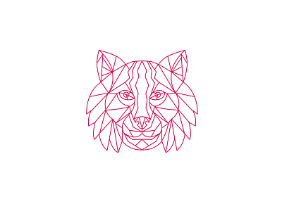 Lynx Bobcat Head Mono Line bobcat cat feline head lynx medium sized mono line mono weight wild cat