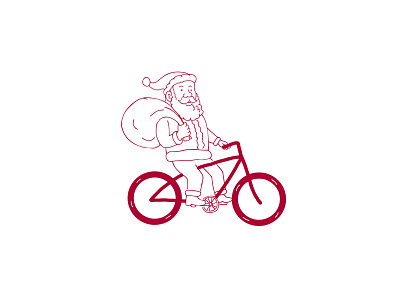 Santa Claus Riding Bicycle Side Cartoon bicycle bike cartoon kris kringle riding saint nicholas santa santa claus