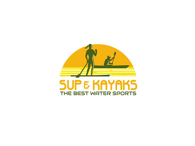 SUP and Kayak Water Sports Retro canoe kayak ocean paddling retro sea stand up paddle sup water sports