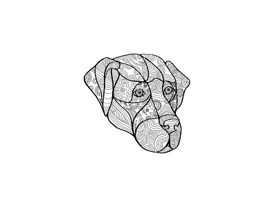 Labrador Retriever Mandala dog geometric head lab labrador mandala pet retriever retriever gun dog senior dog