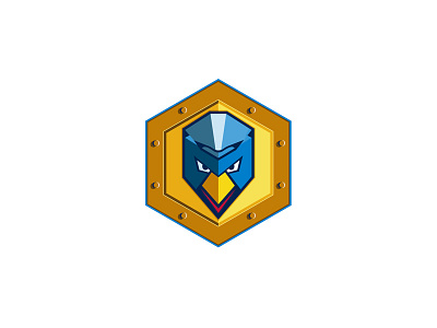 Cyber Punk Chicken Hexagon Icon