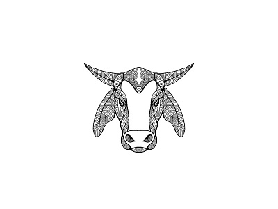 Brahma Bull Head Mandala bos indicus brahma brahma bull brahman bull cattle cow head mandala zebu cattle