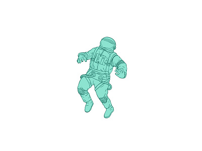 Astronaut Floating in Space Drawing astronaut cosmonaut drawing floating human spaceflight space space sailor spaceman