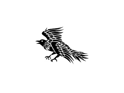 Raven Flying Side Tattoo bird blackbird corvus corax crow northern raven passerine raven tattoo tattooing